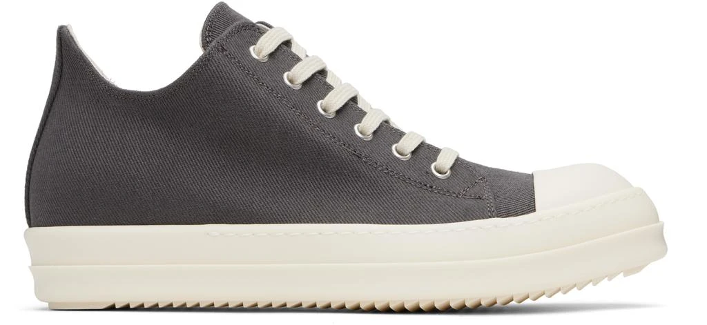 Rick Owens Gray Hollywood Low Sneaks Sneakers 1