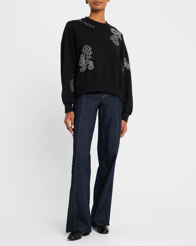 Cinq a Sept Brandy Mini Paisley Sweatshirt 2
