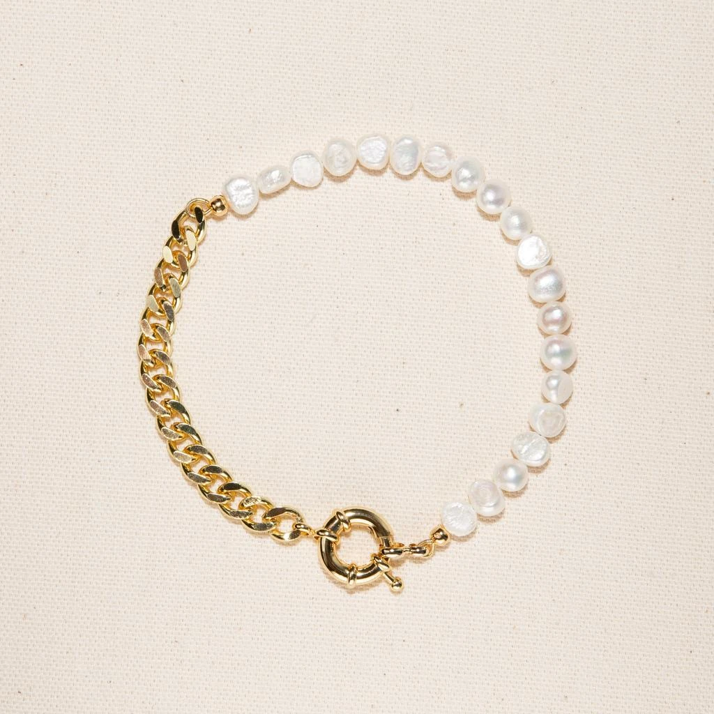 Joey Baby Lauren Pearl Chain Bracelet