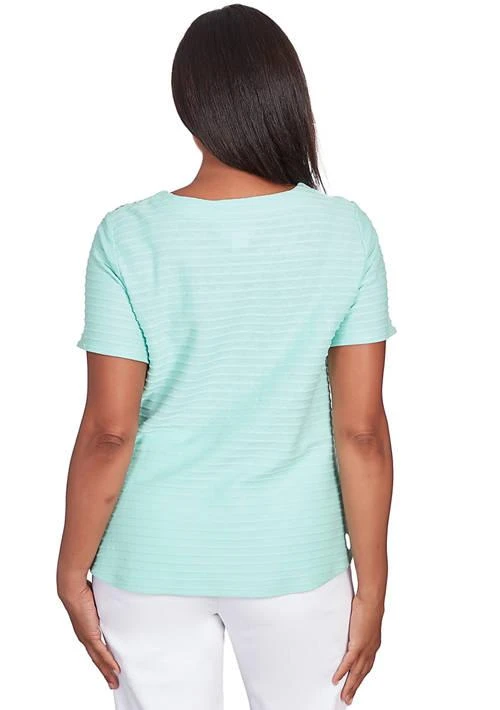 Dunner Womens Classics Brights Solid Texture Top – On Sale Now