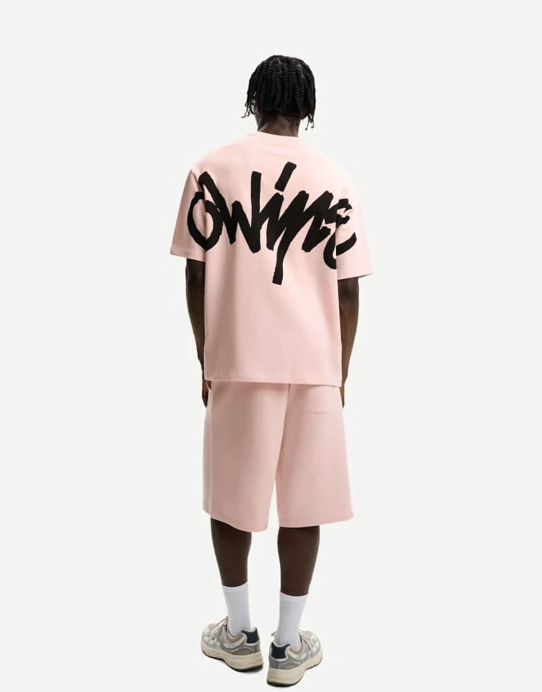 Bershka Bershka printed short sleeve t-shirt in pink 2