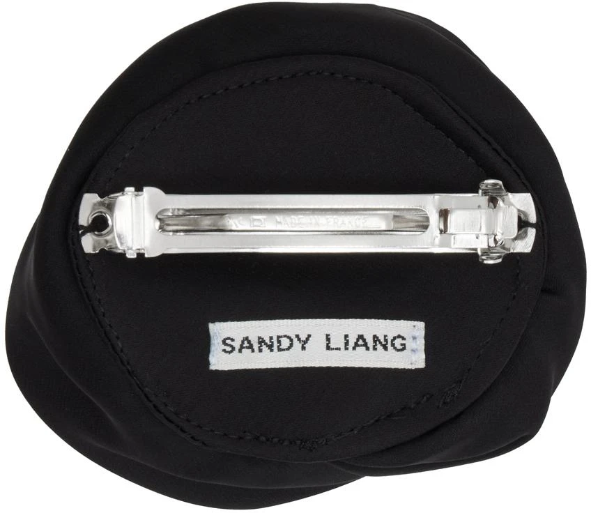 Sandy Liang Black Fiore Hair Clip 2