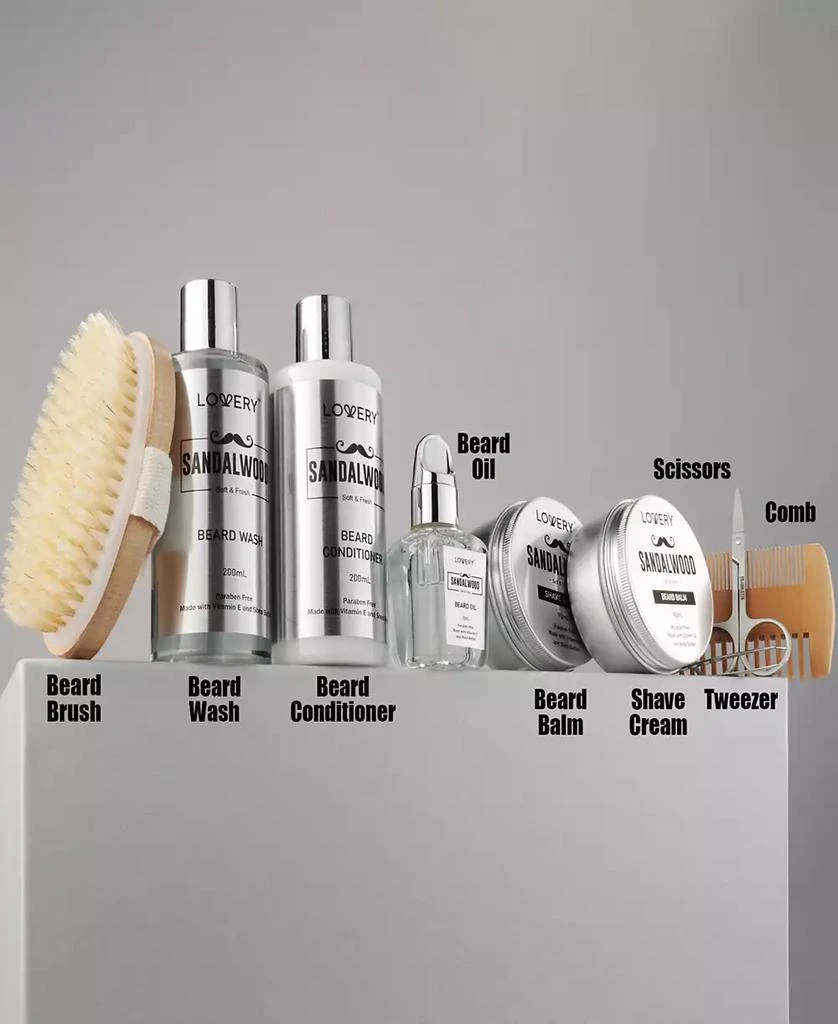 Lovery Men
s 10-Pc. Sandalwood Beard Grooming Gift Set 2