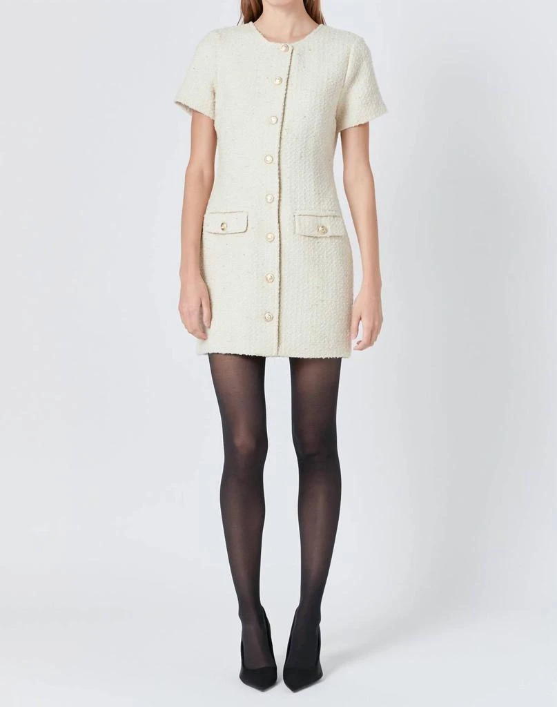 Endless Rose Endless Rose - Tweed Buttoned Mini Dress 1