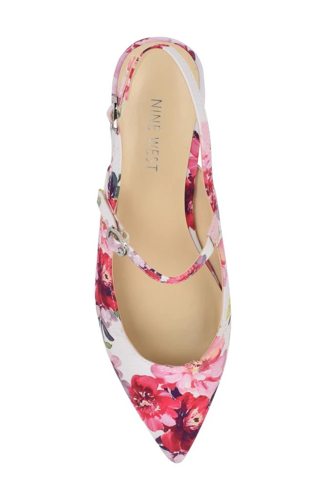 Nine West Daved Pointed Toe Slingback Flat 4