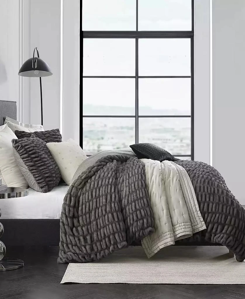 Karl Lagerfeld Paris Ruched 3 Piece Duvet Cover Set 3