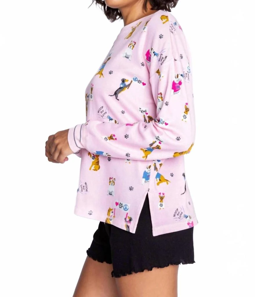PJ Salvage For Love Long Sleeve Top In Blush Woof 2
