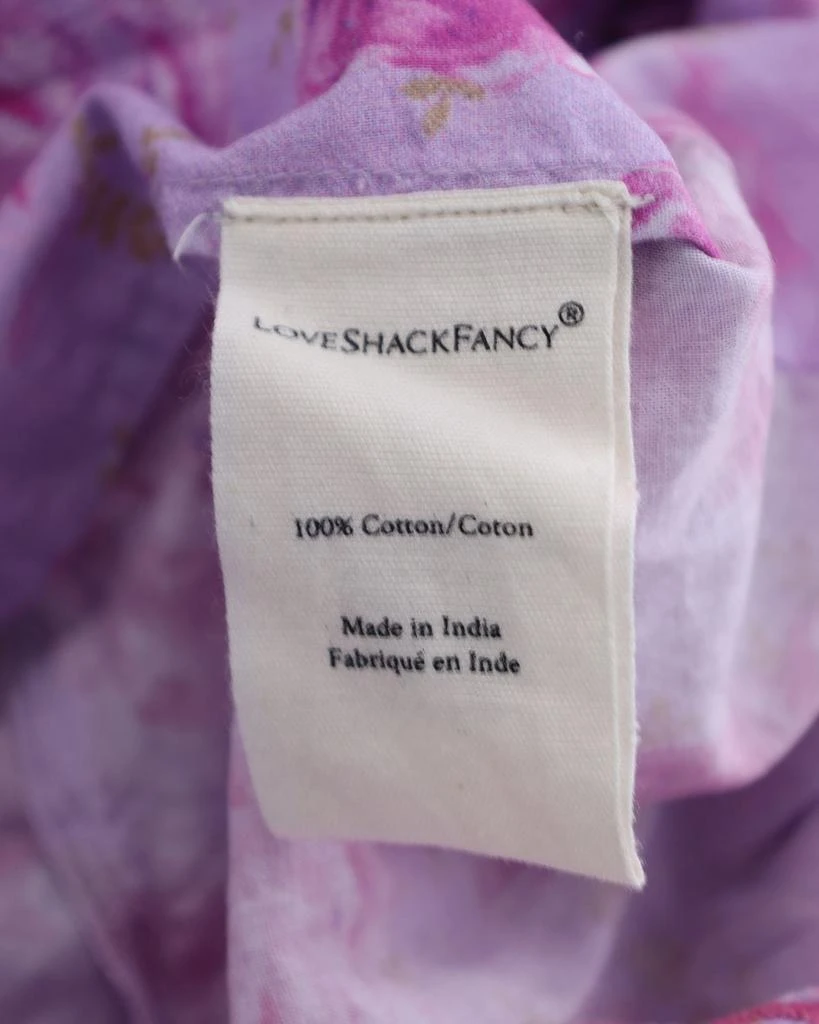 LOVESHACKFANCY Love Shack Fancy Karsten Floral Crop Top in Lilac Cotton 5