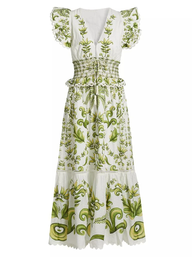 Farm Rio Milani Flutter-Sleeve Maxi Dress 1