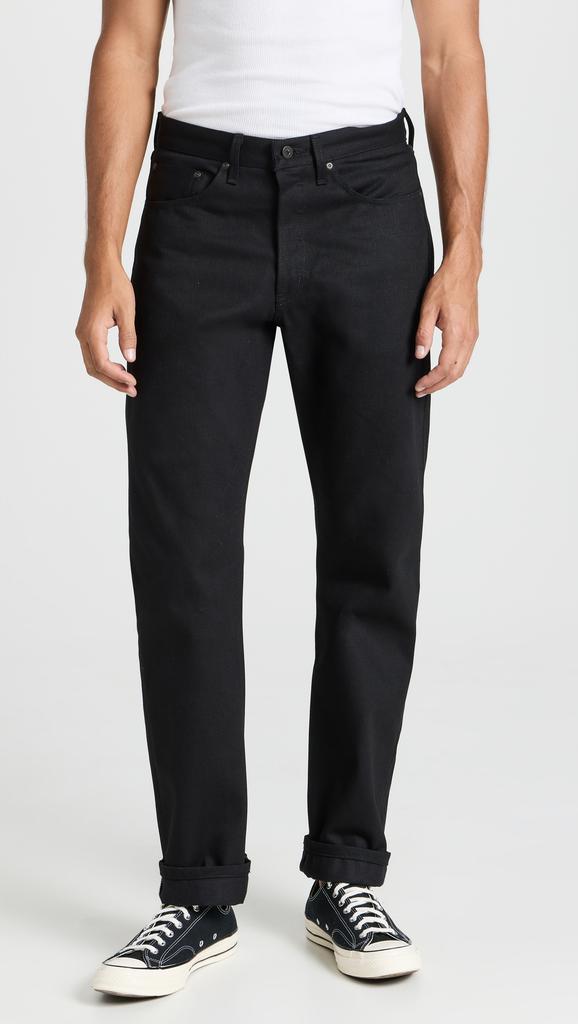 Naked  Famous True Guy - Solid Black Selvedge Jeans