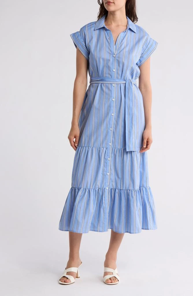 Tommy Hilfiger Cap Sleeve Tiered Shirtdress 1