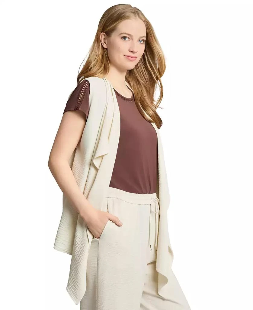 JONES NEW YORK Women's Cascade-Lapel Open-Front Vest 3