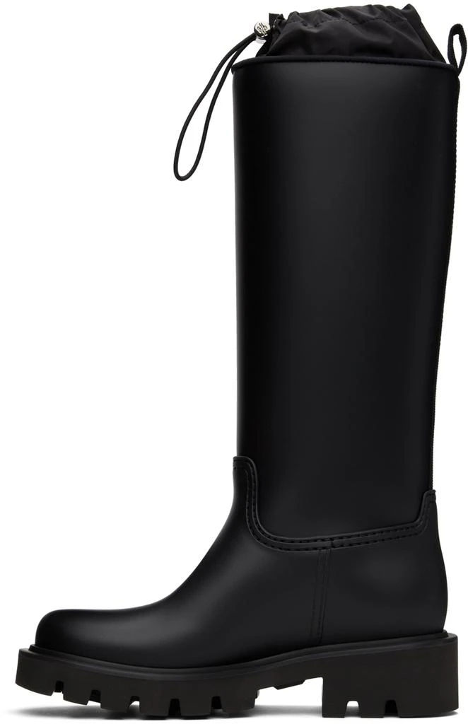 Moncler Black Kickstream High Rain Boots 3