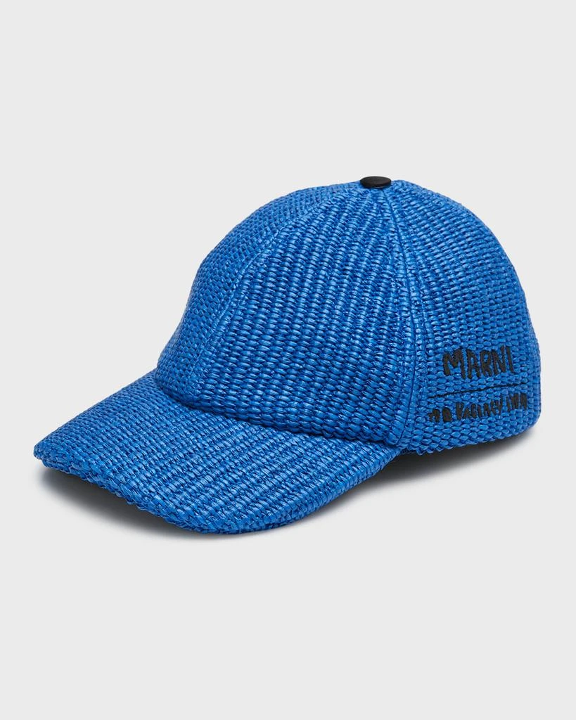 Marni x No Vacancy Inn Men's Raffia Baseball Hat 1