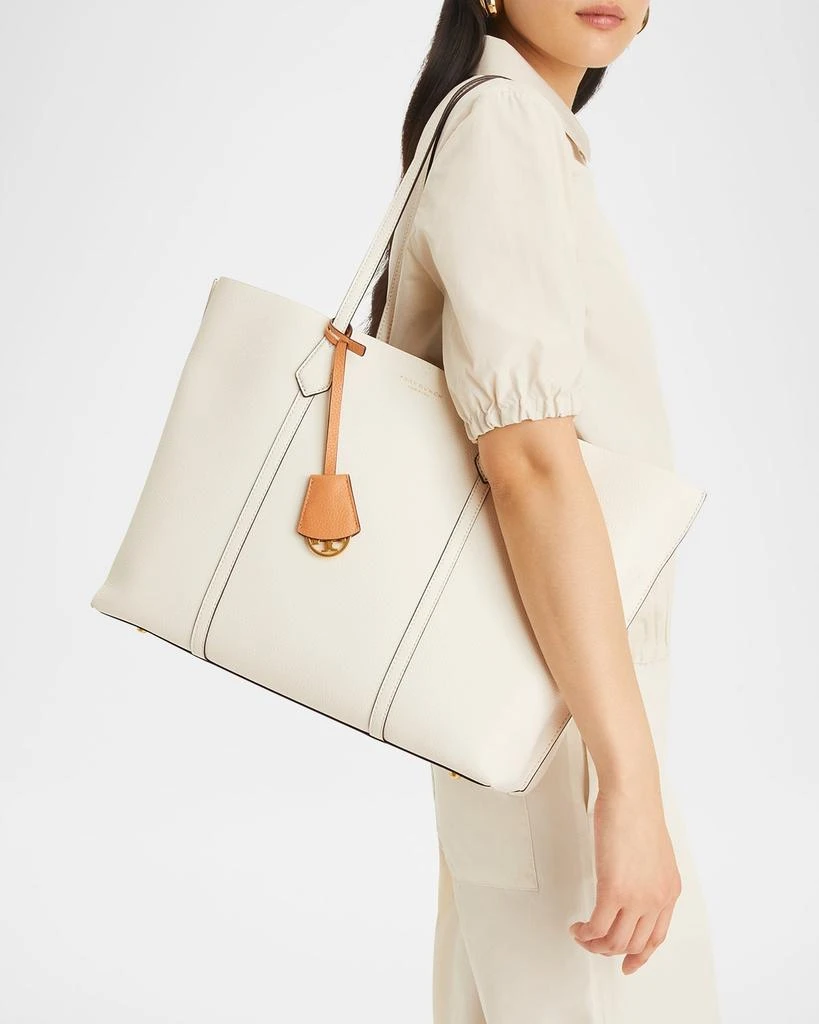 Tory Burch Perry Leather Shopper Tote Bag 2