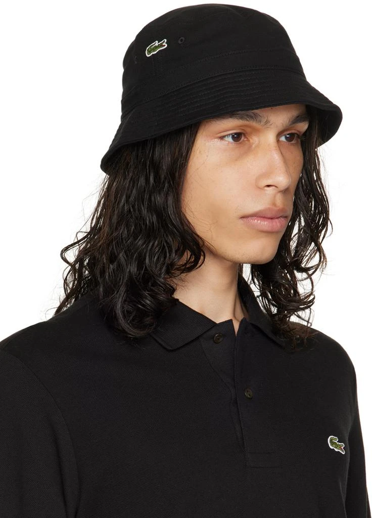 Lacoste Black Croc Centered Bucket Hat 2