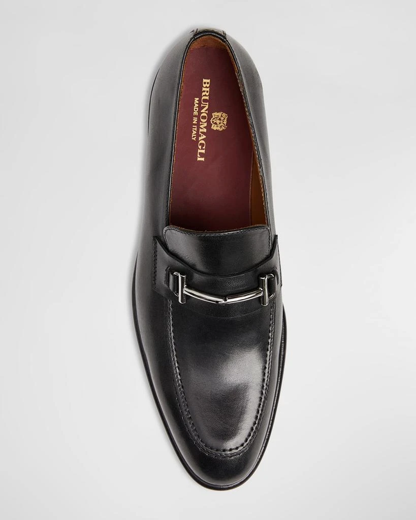 Bruno Magli Men's Sante Double-Gore Leather Bit Loafers 5