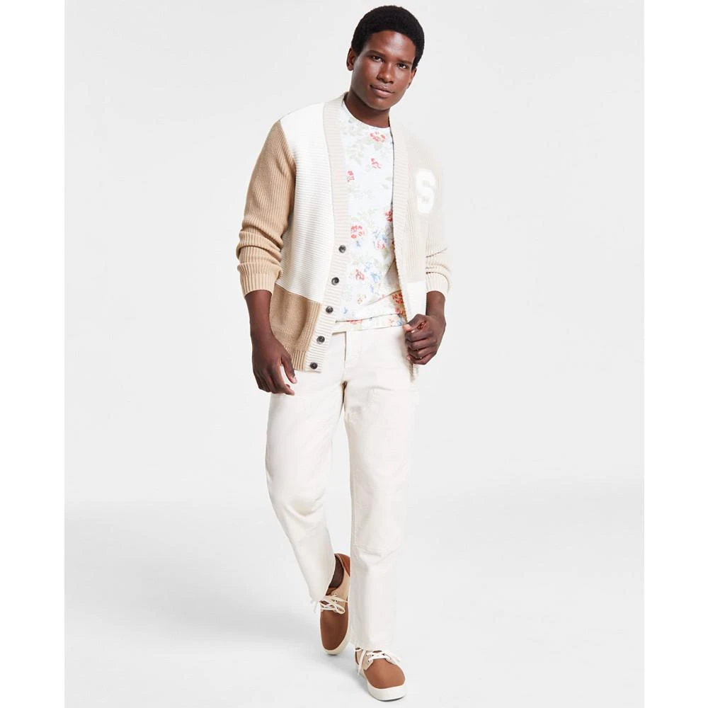Sun + Stone Men's Regular-Fit Colorblocked Patchwork Cardigan, Created for Macy's 5