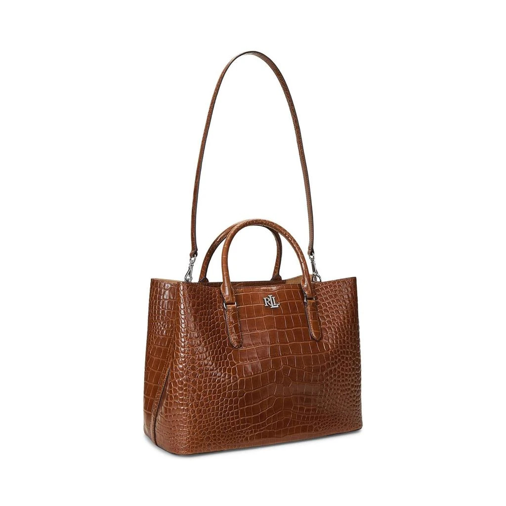 Ralph Lauren Embossed Leather Large Marcy Satchel 4