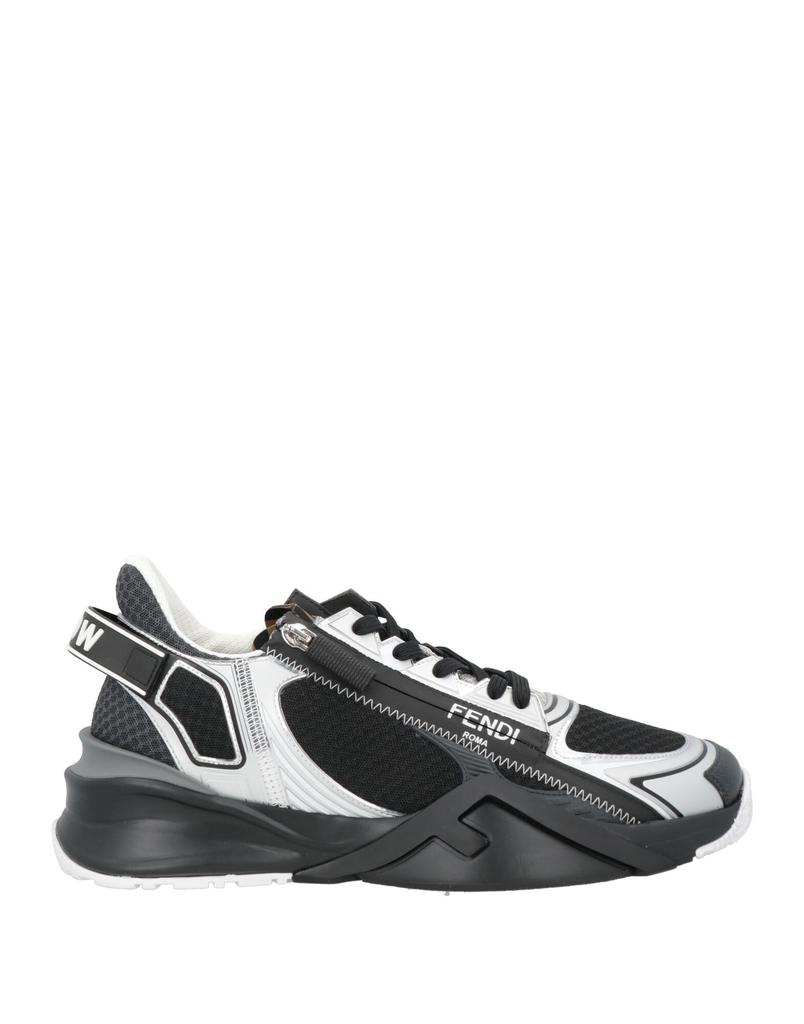 Fendi LIGHT GREY LEATHER DOMINO SNEAKERS - Casual Shoes