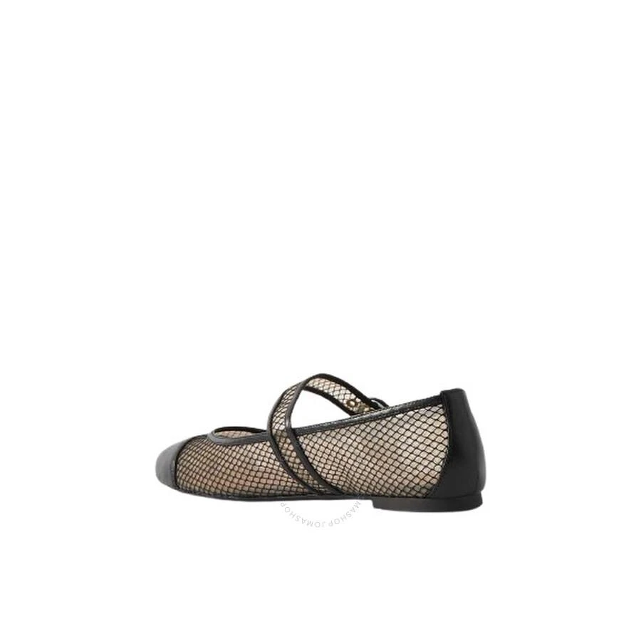 Aquazzura Solstice Leather-Trimmed Mesh Ballet Flats 2