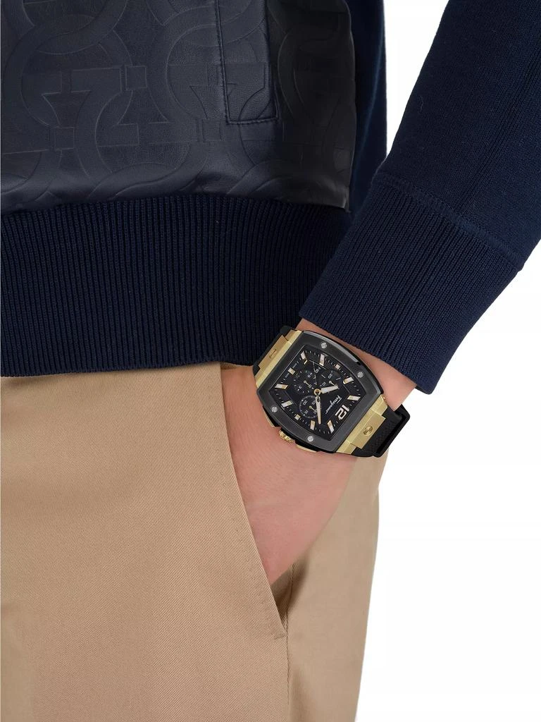 Salvatore Ferragamo F-80 Tonneau Chrono Watch 2
