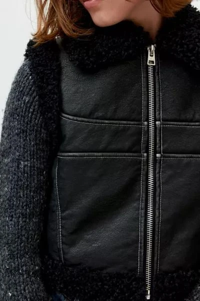 BDG BDG Donald Faux Leather Moto Vest 3