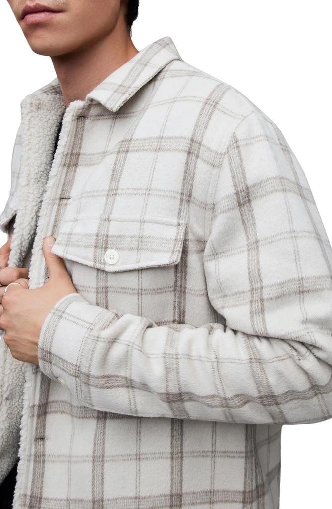 ALL SAINTS Vedder Check High Pile Fleece Lined Jacket 3