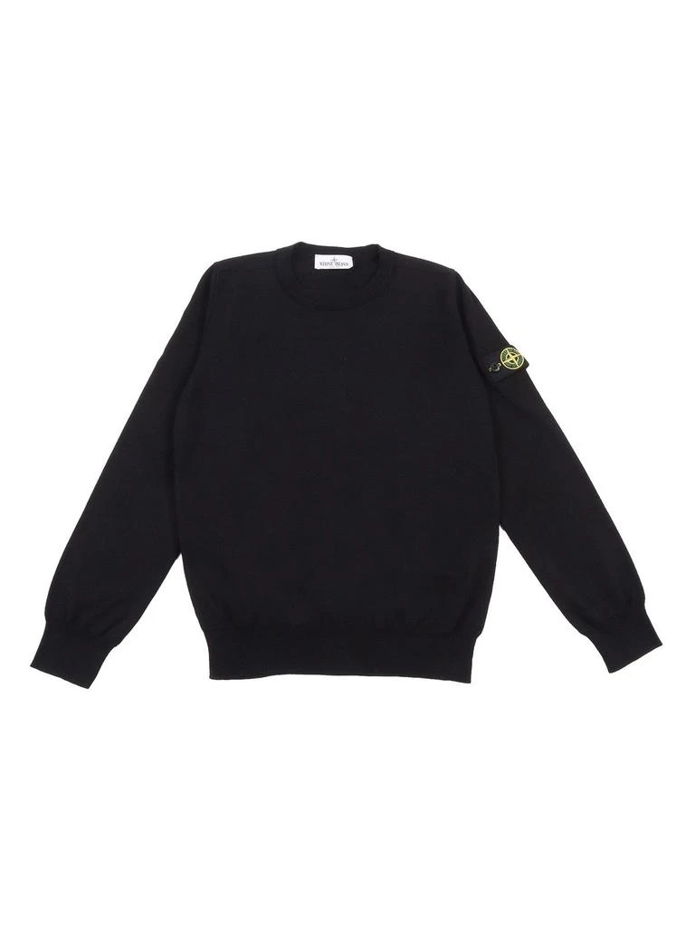 Stone Island Junior Stone Island Junior Compass Patch Crewneck Jumper