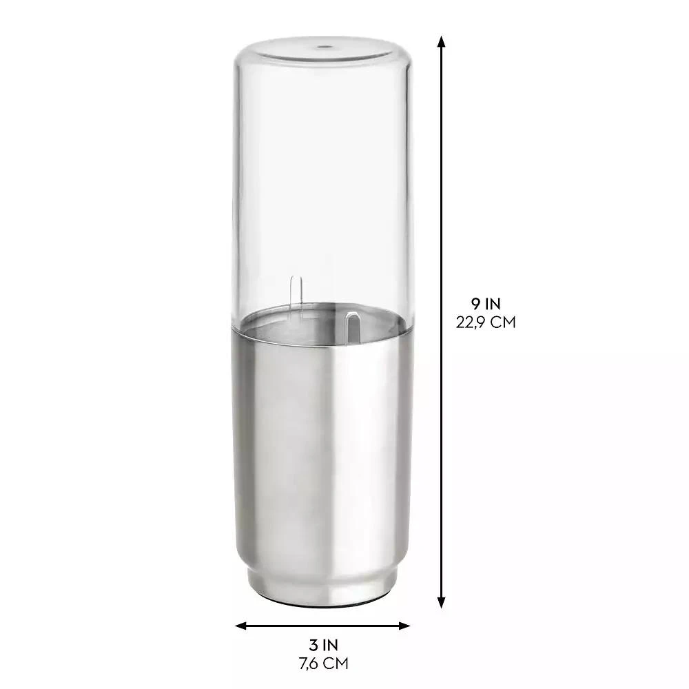 iDesign Stainless Steel Toothbrush Organizer with Cover 2