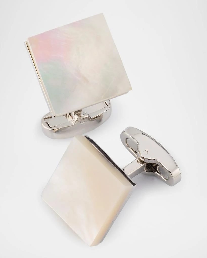 LINK UP Men's Square Mother Of Pearl Cufflinks 1