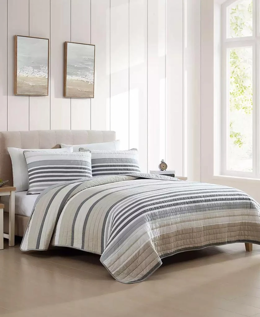 Nautica Dover Stripe Reversible 2 Piece Quilt Set 2