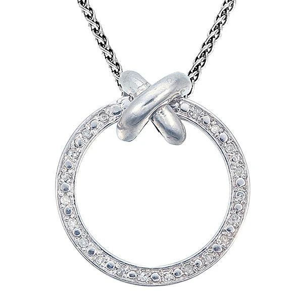 Vir Jewels 1/10 cttw Diamond Pendant, Diamond Circle Pendant Necklace for Women in .925 Sterling Silver with 18 Inch Chain, Prong Setting 1