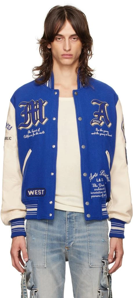 AMIRI Blue 'Dream Team' Bomber Jacket 1