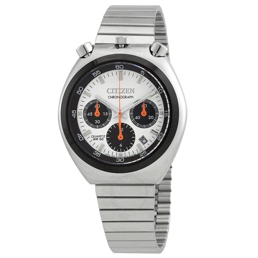 Citizen Chronograph Quartz White Dial Men's Stainless Steel Watch AN3660-81A 1