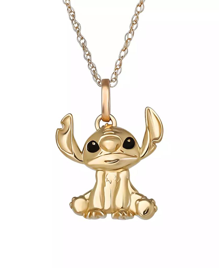 Disney Stitch Pendant Necklace in 10k Yellow Gold
