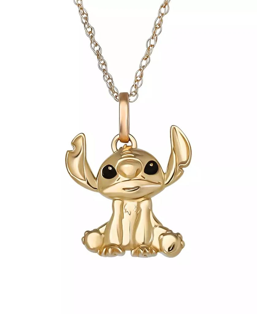 Disney Stitch Pendant Necklace in 10k Yellow Gold 1