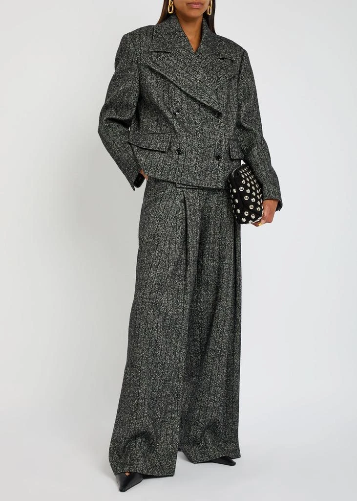 Dolce 
Gabbana Striped wide-leg wool-blend trousers 3