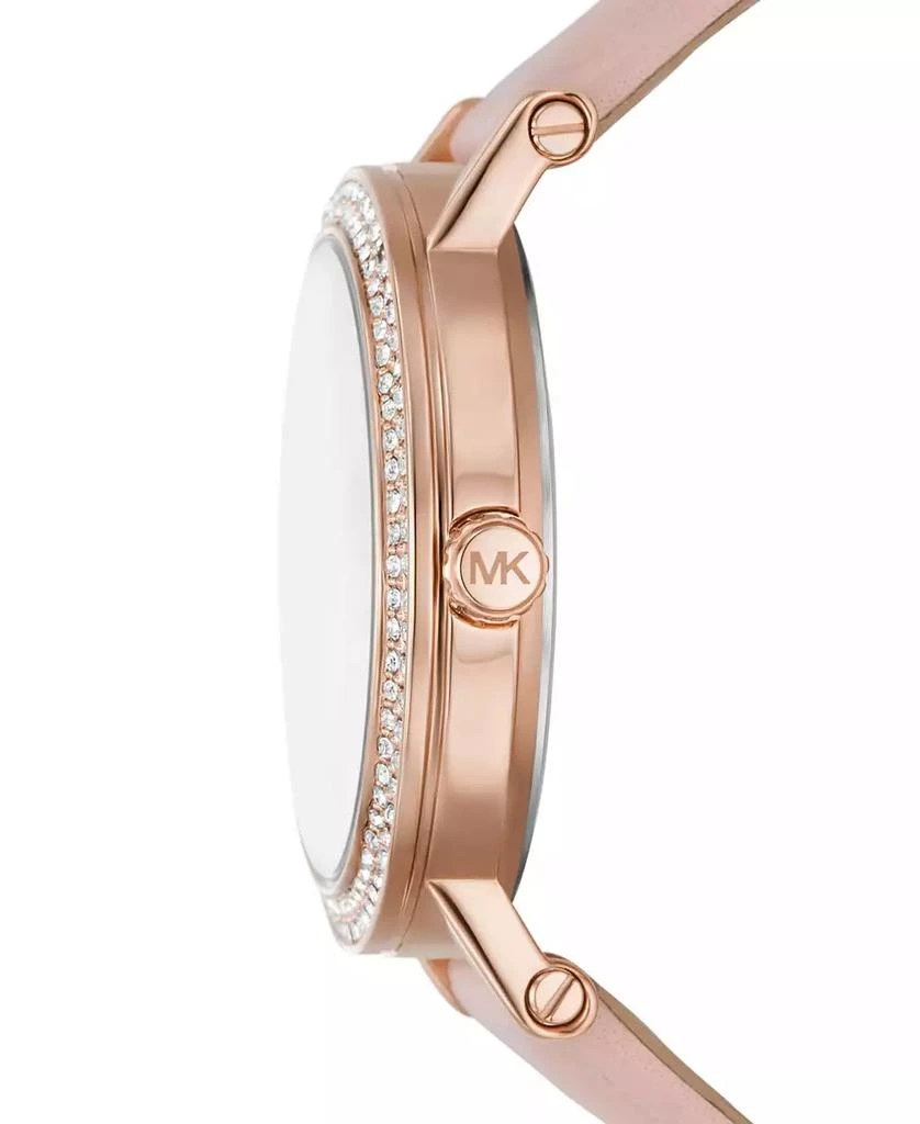 Michael Kors Women's Corey Three-Hand Blush Leather Watch 38mm 2
