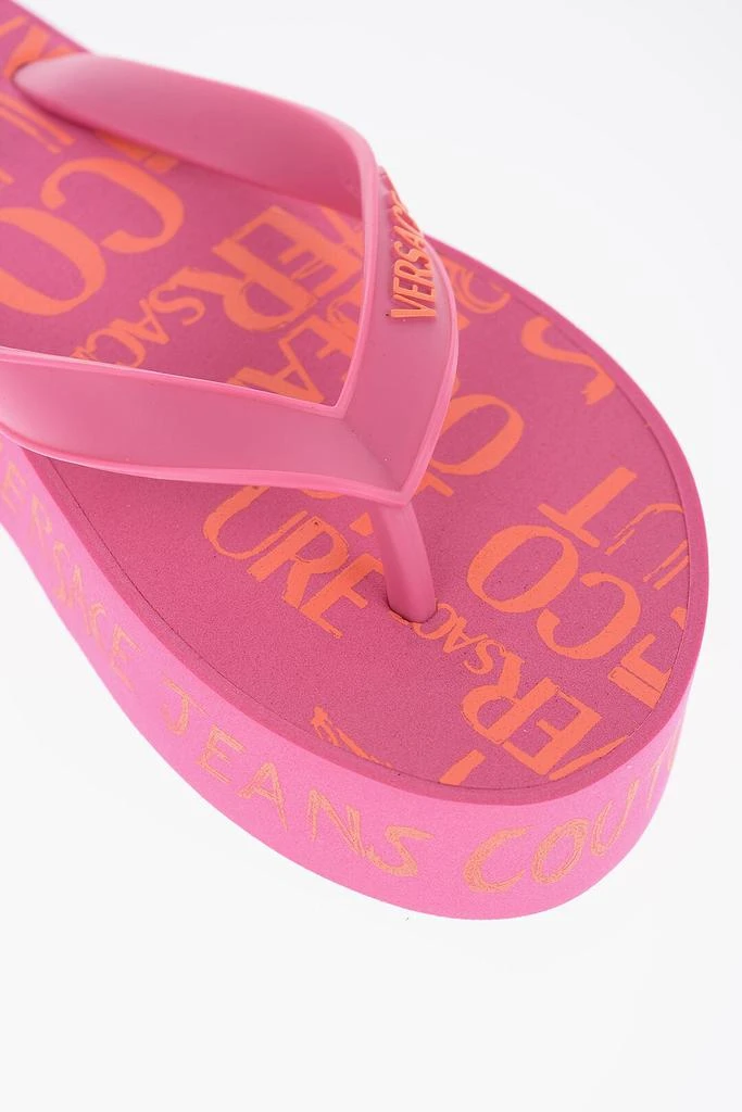 Versace Versace JEANS COUTURE All-OverLogo Flip Flop with Platform 3,5cm 4