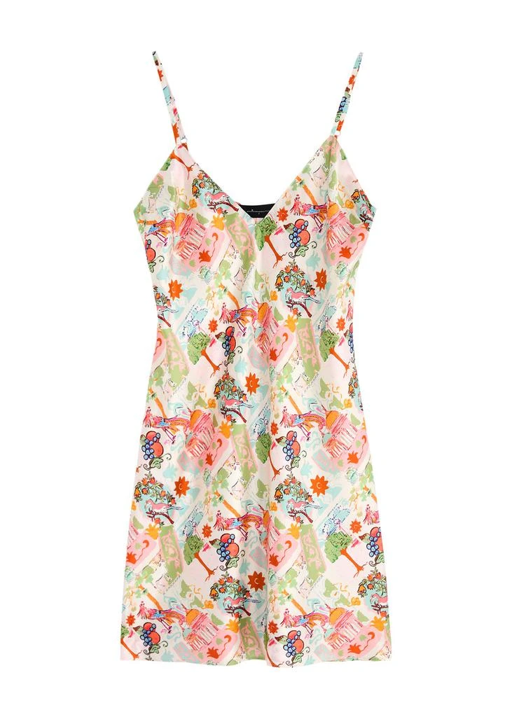 JESSICA RUSSELL FLINT Paradise Island printed stretch-silk chemise 1