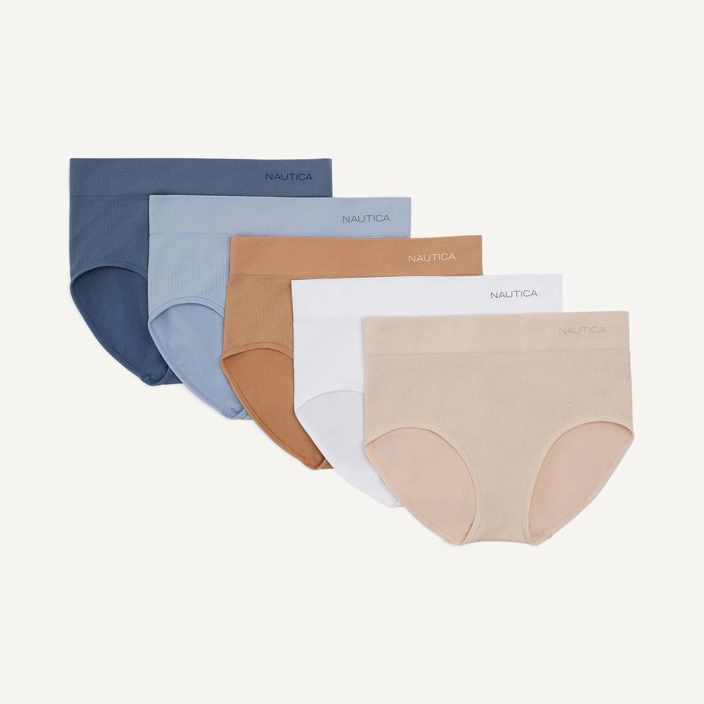 Nautica Womens Ribbed Seamless Brief, 5-Pack 1