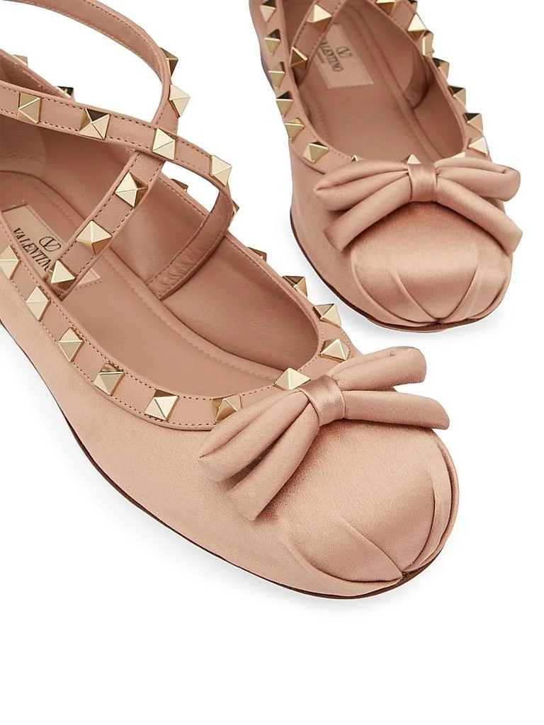 Valentino Rockstud Satin Ballerinas 5