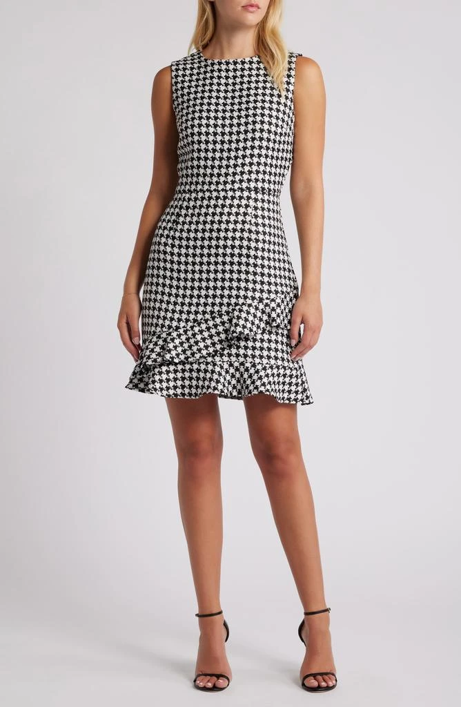 julia jordan Houndstooth Sleeveless Minidress 1