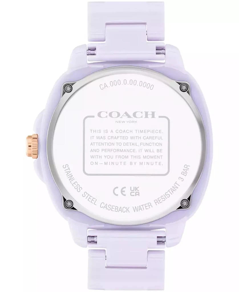 Coach Women's Kitt Lavender Ceramic Bracelet Watch, 38mm 3