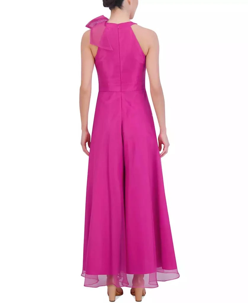 Eliza J Women's Bow Halter-neck Sleeveless Wide-leg Jumpsuit 2