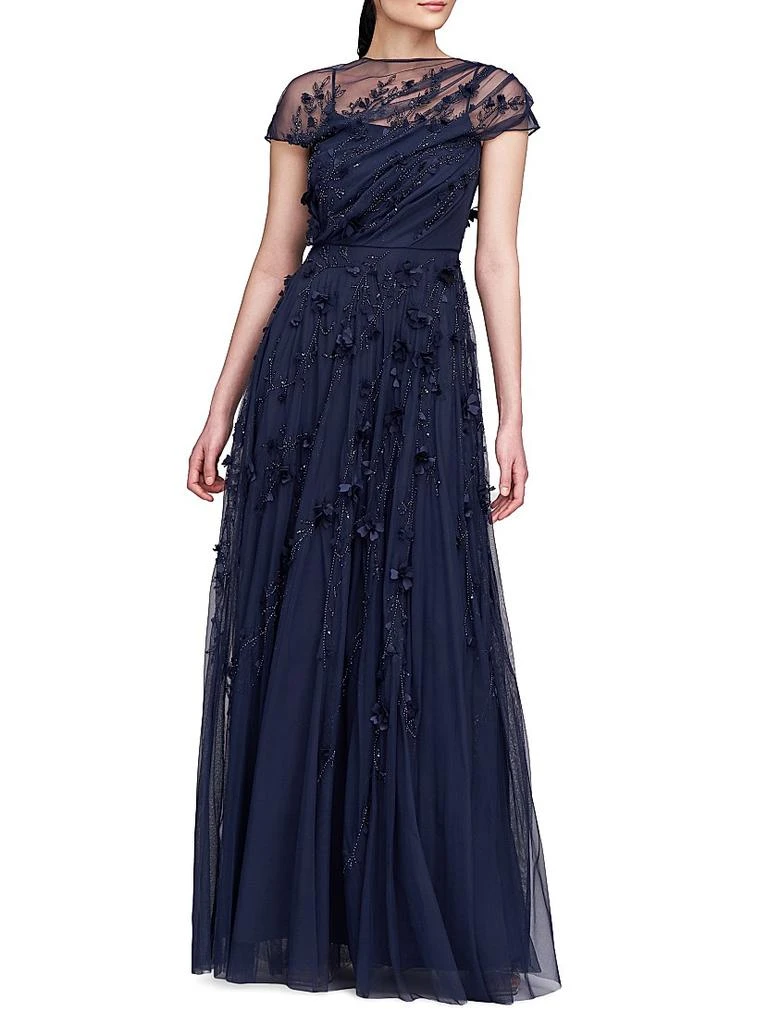 Theia Valerie Embroidered A-Line Gown 2