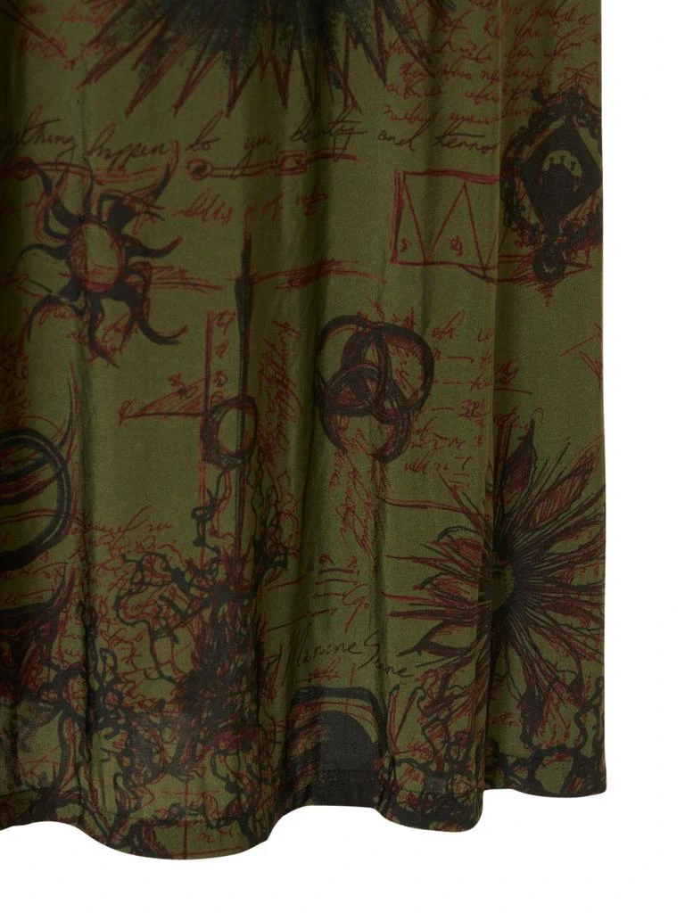 MARINE SERRE Printed Fluid Viscose Jersey Midi Dress 5