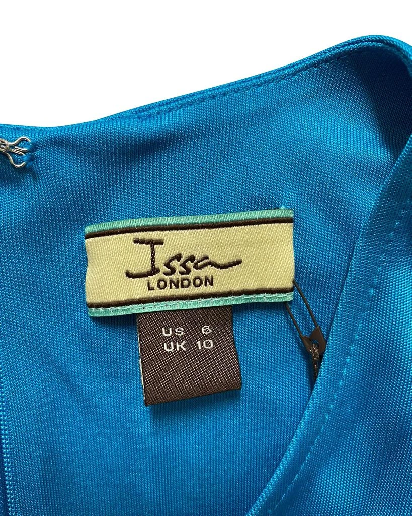 Issa London Blue Silk Drape Belt Dress 4