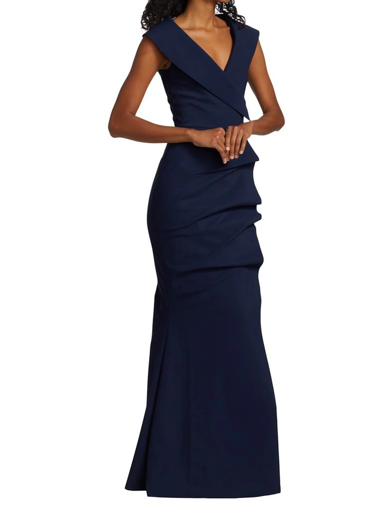 Chiara Boni Cocoon Collar Trumpet Gown 2